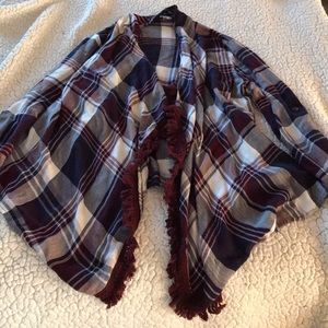 a plaid cardigan